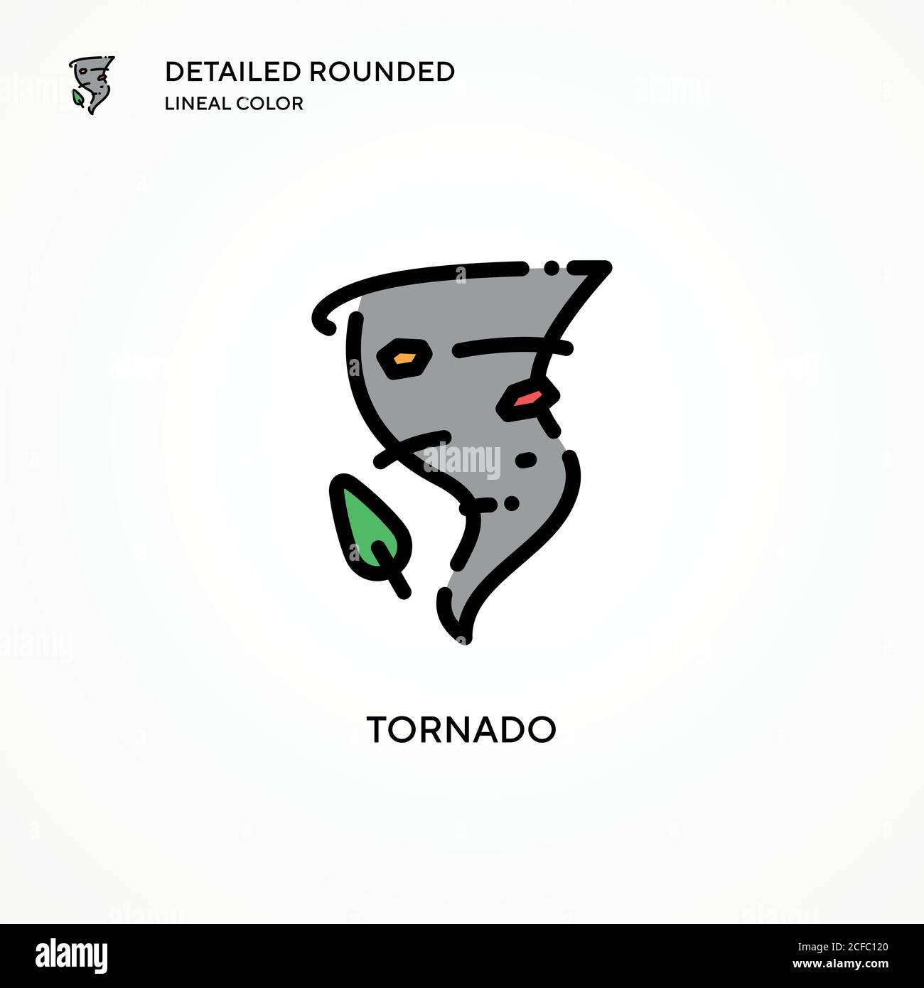 Tornado vector icon. Modern vector illustration concepts. Easy to edit and customize. Stock Vector
