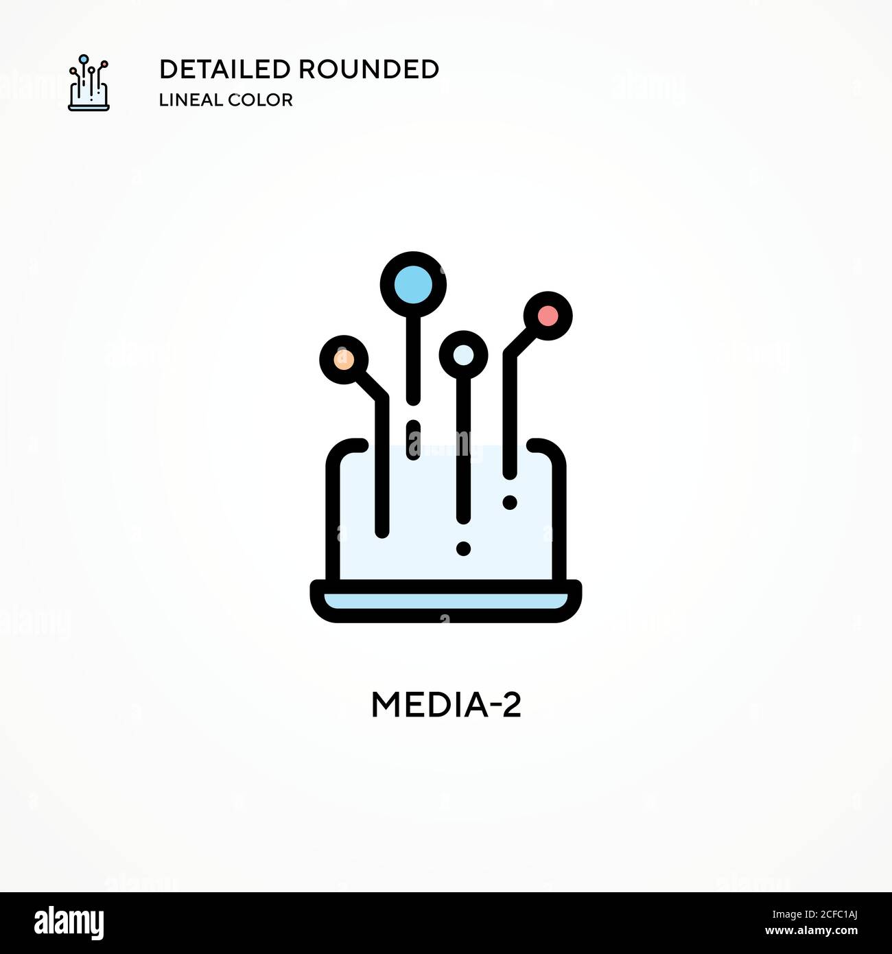 Media-2 vector icon. Modern vector illustration concepts. Easy to edit and customize. Stock Vector