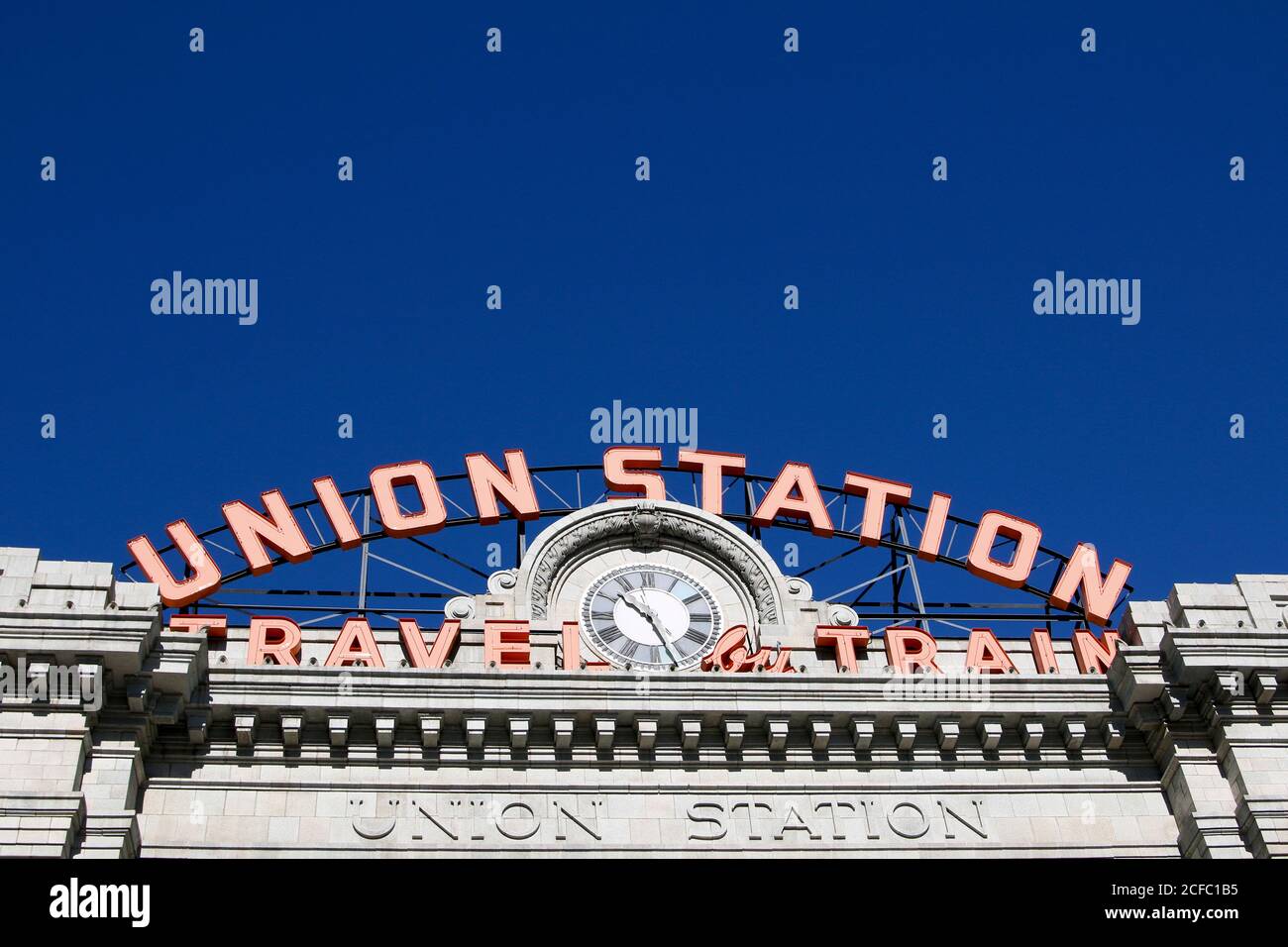 Denver Colorado train station Union Station Stock Photo