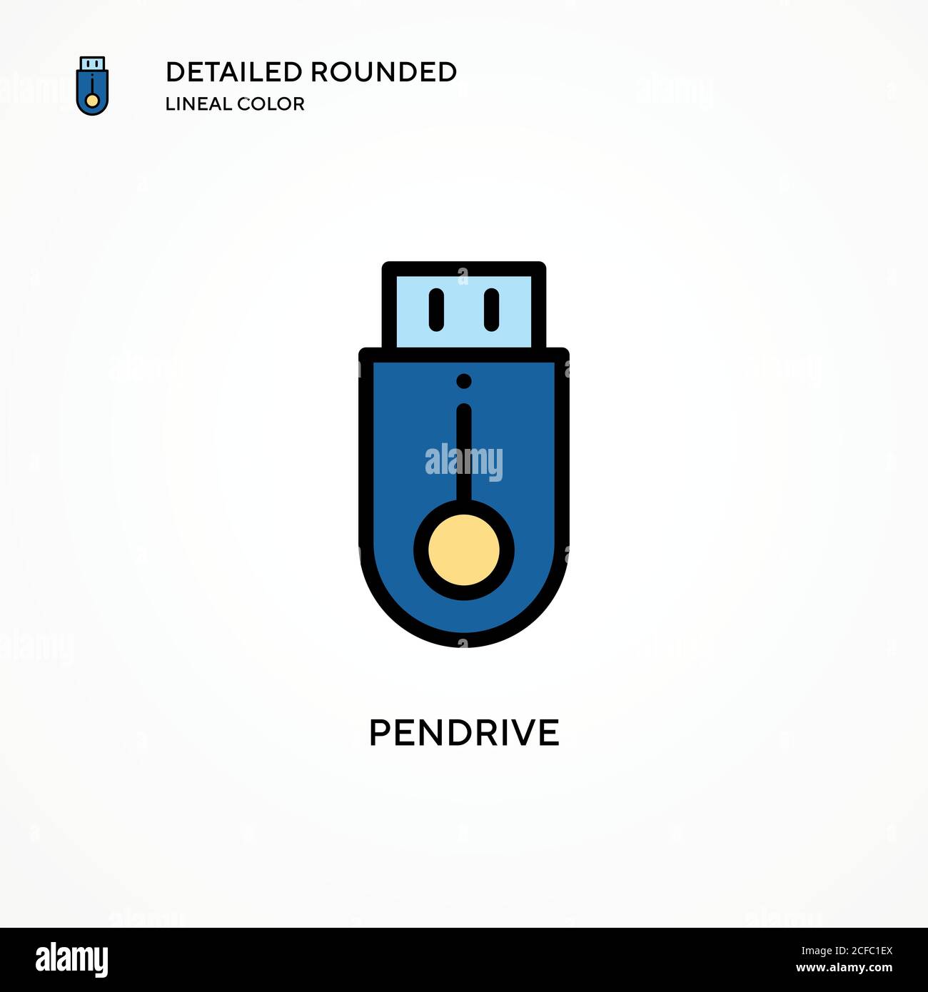 Pendrive vector icon. Modern vector illustration concepts. Easy to edit and customize. Stock Vector