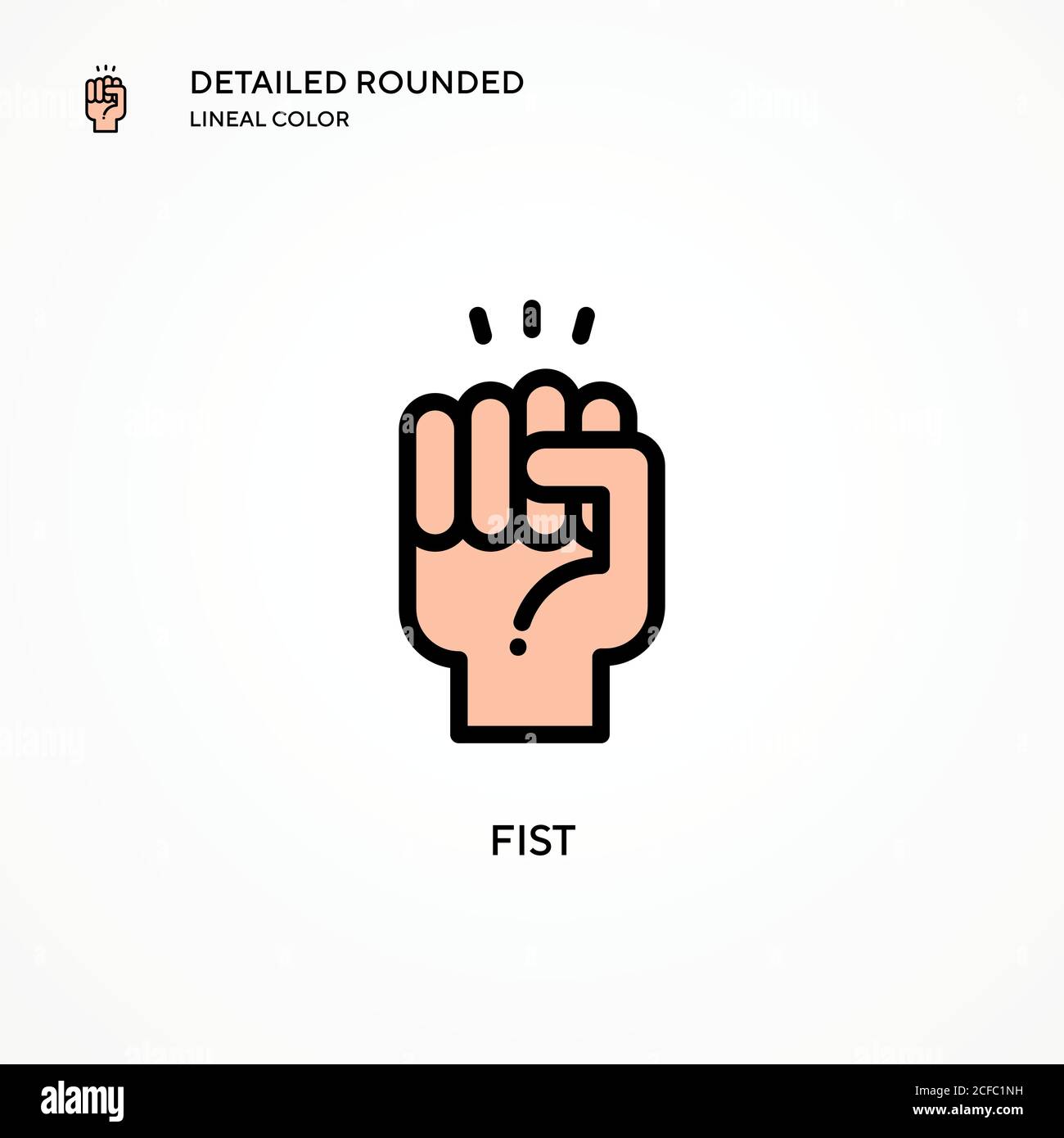 Fist vector icon. Modern vector illustration concepts. Easy to edit and ...