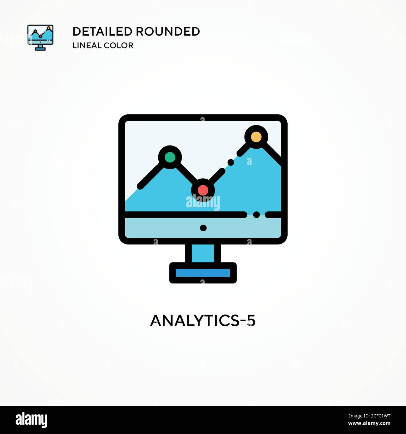 Analytics-5 vector icon. Modern vector illustration concepts. Easy to edit and customize. Stock Vector