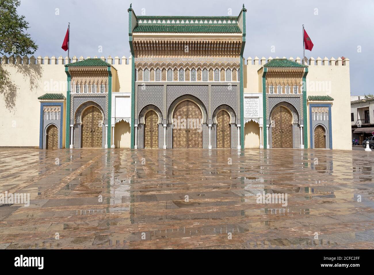 exterior of the Royal Palace, Fes, morocco, North Africa, Moorish architecture Stock Photo