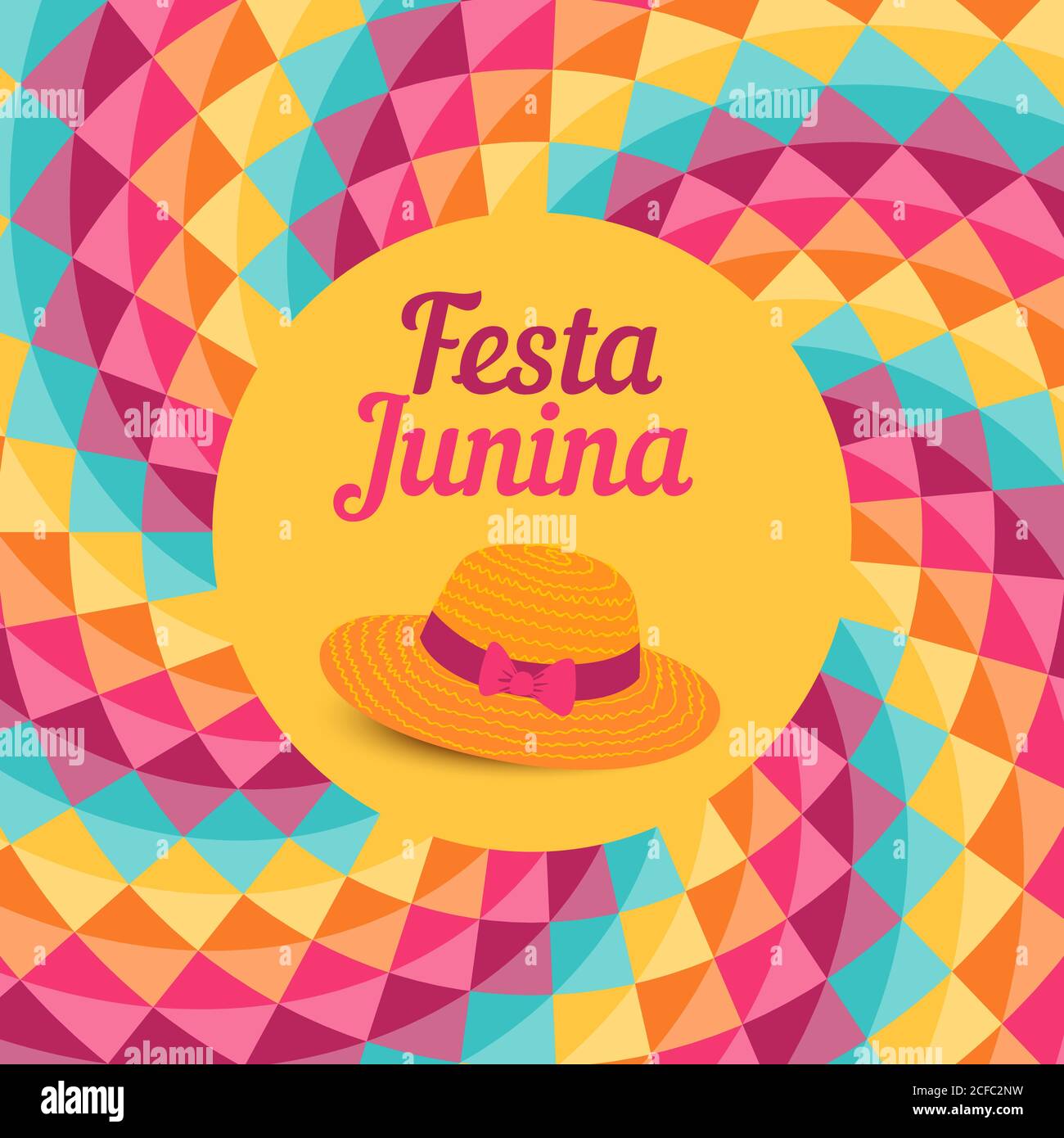 Festa Junina illustration - traditional Brazil june festival party - Midsummer holiday. Vector illustration. Stock Vector