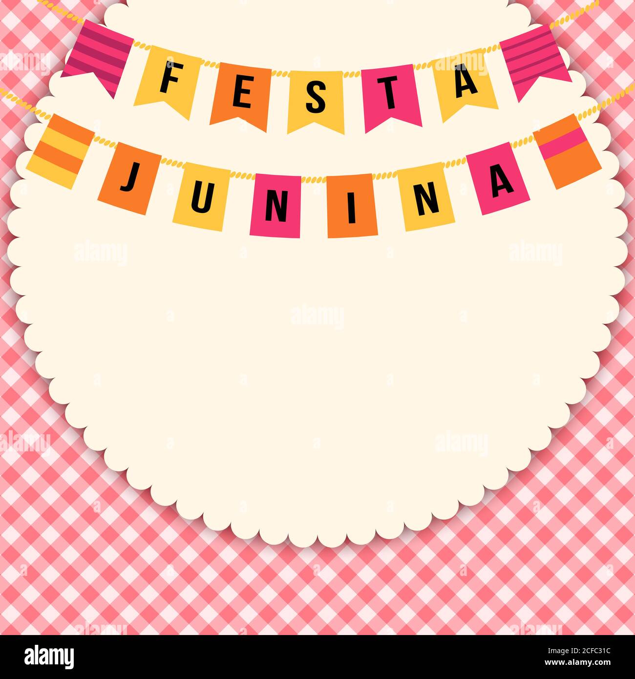 Festa Junina Fundo pronto xadrez Stock Illustration