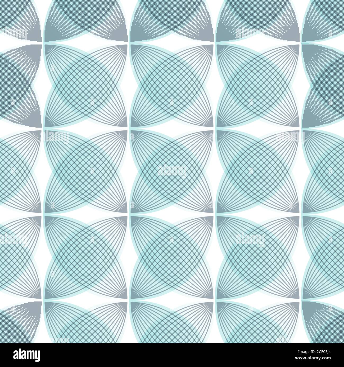 Abstract blue background, geometric shapes with many thin lines. Seamless vector pattern. Technology background with gray lines. Stock Vector