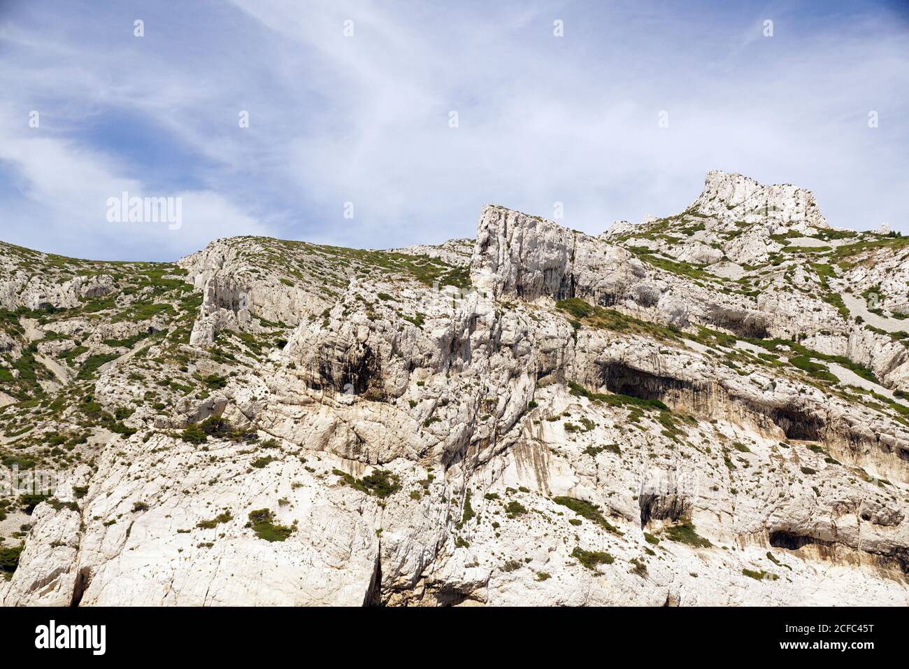 Mountain landscape with white rocks Stock Photo - Alamy