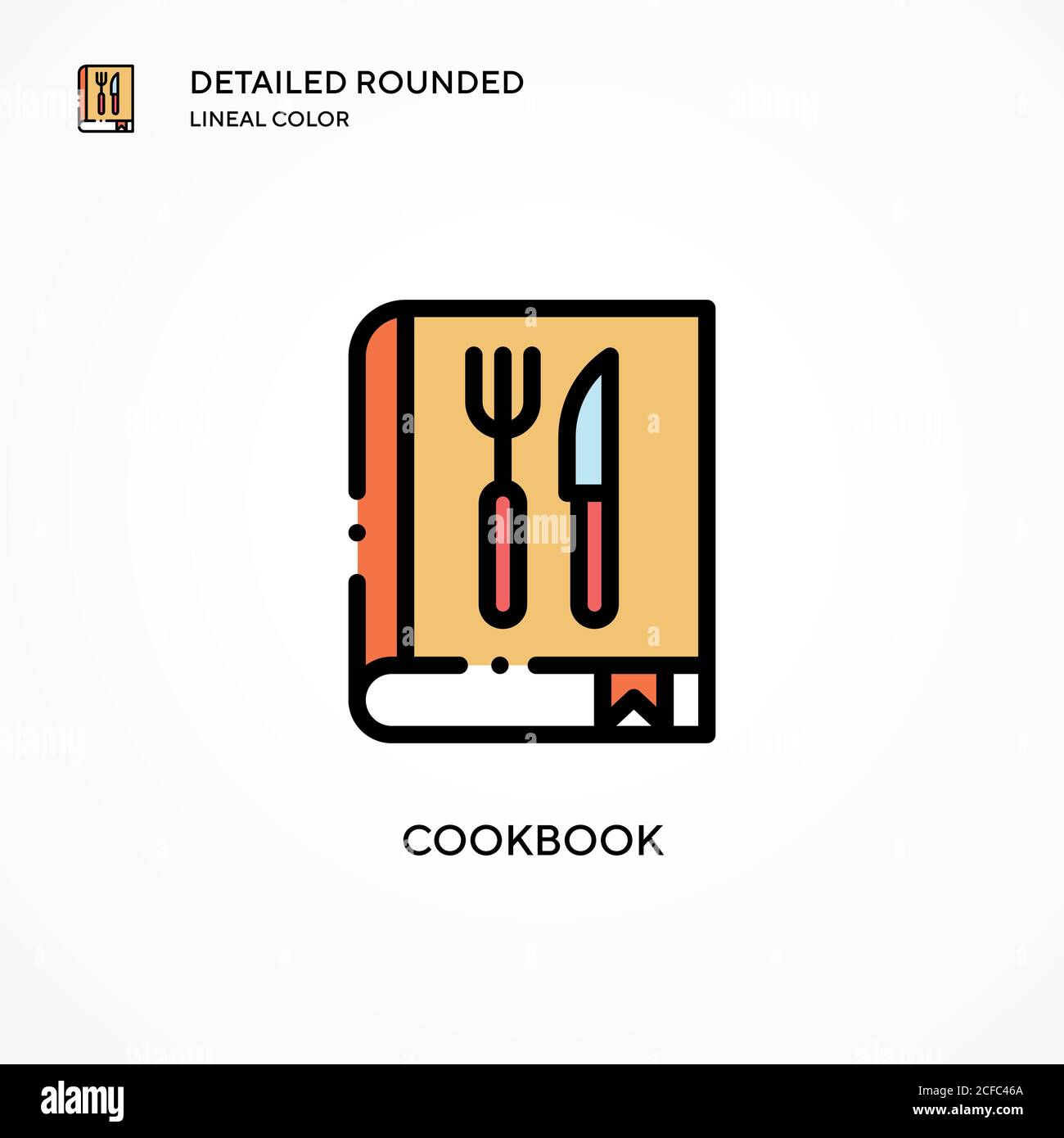 Cookbook vector icon. Modern vector illustration concepts. Easy to edit and customize. Stock Vector