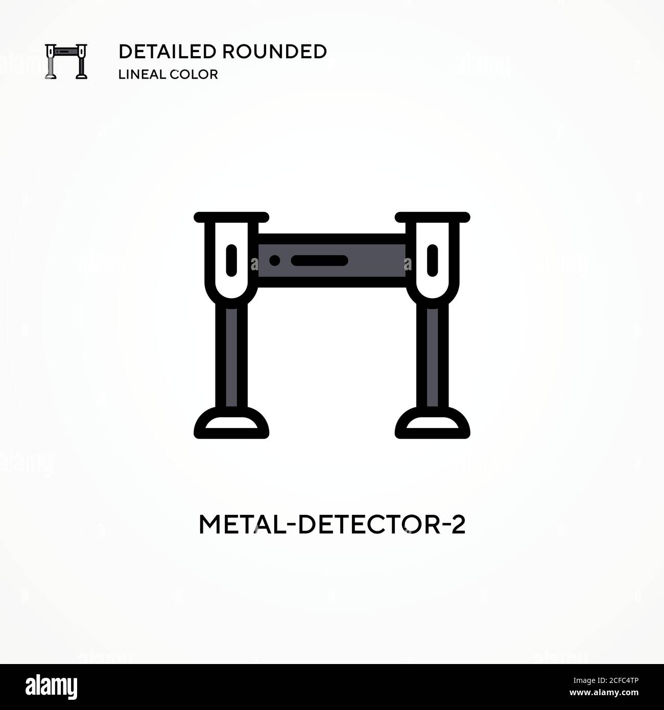 Metal-detector-2 vector icon. Modern vector illustration concepts. Easy to edit and customize. Stock Vector