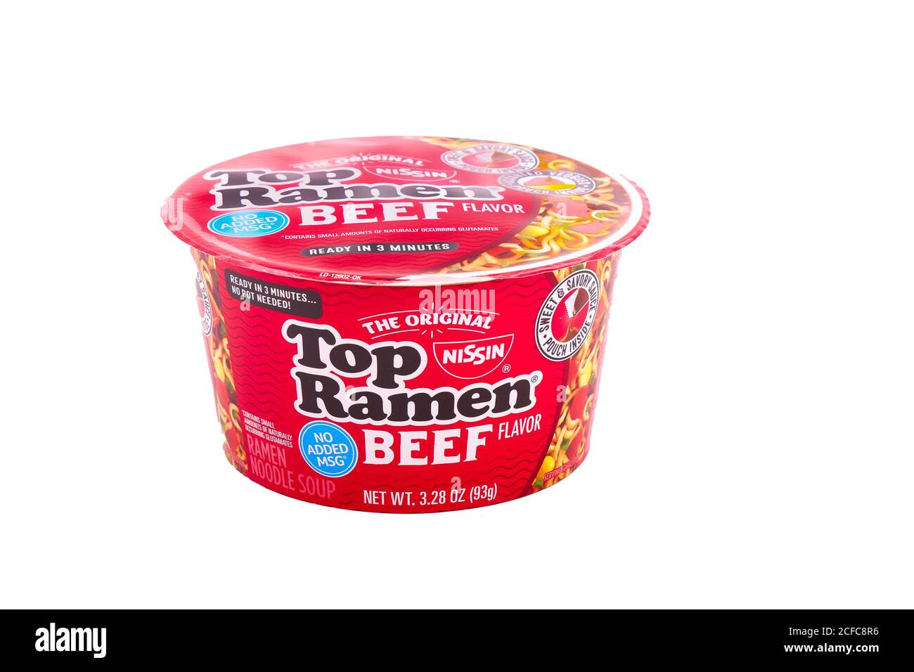 Cup of Top Ramen Beef Flavor Stock Photo Alamy