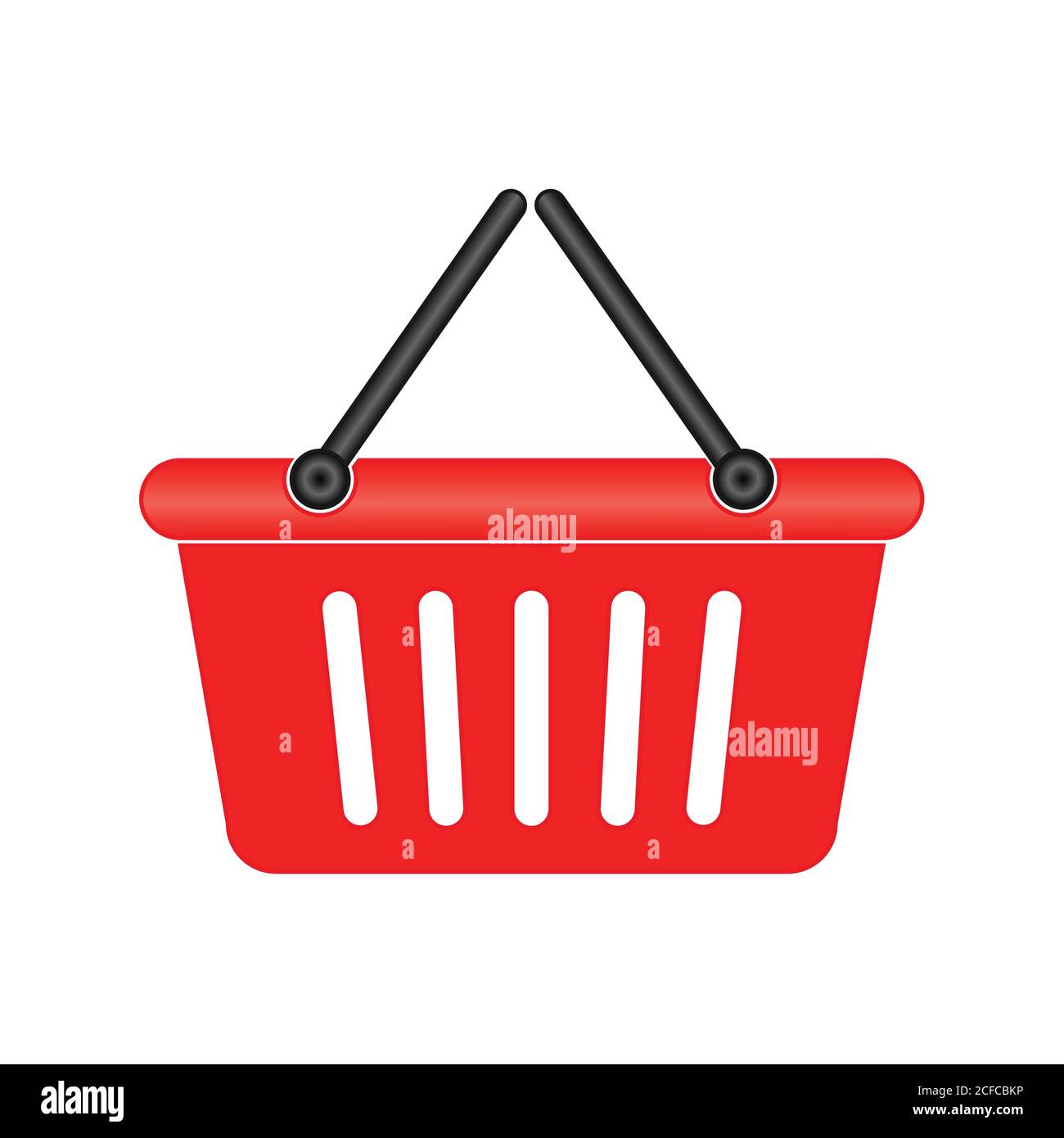 Shopping basket, 3d vector illustration Stock Vector
