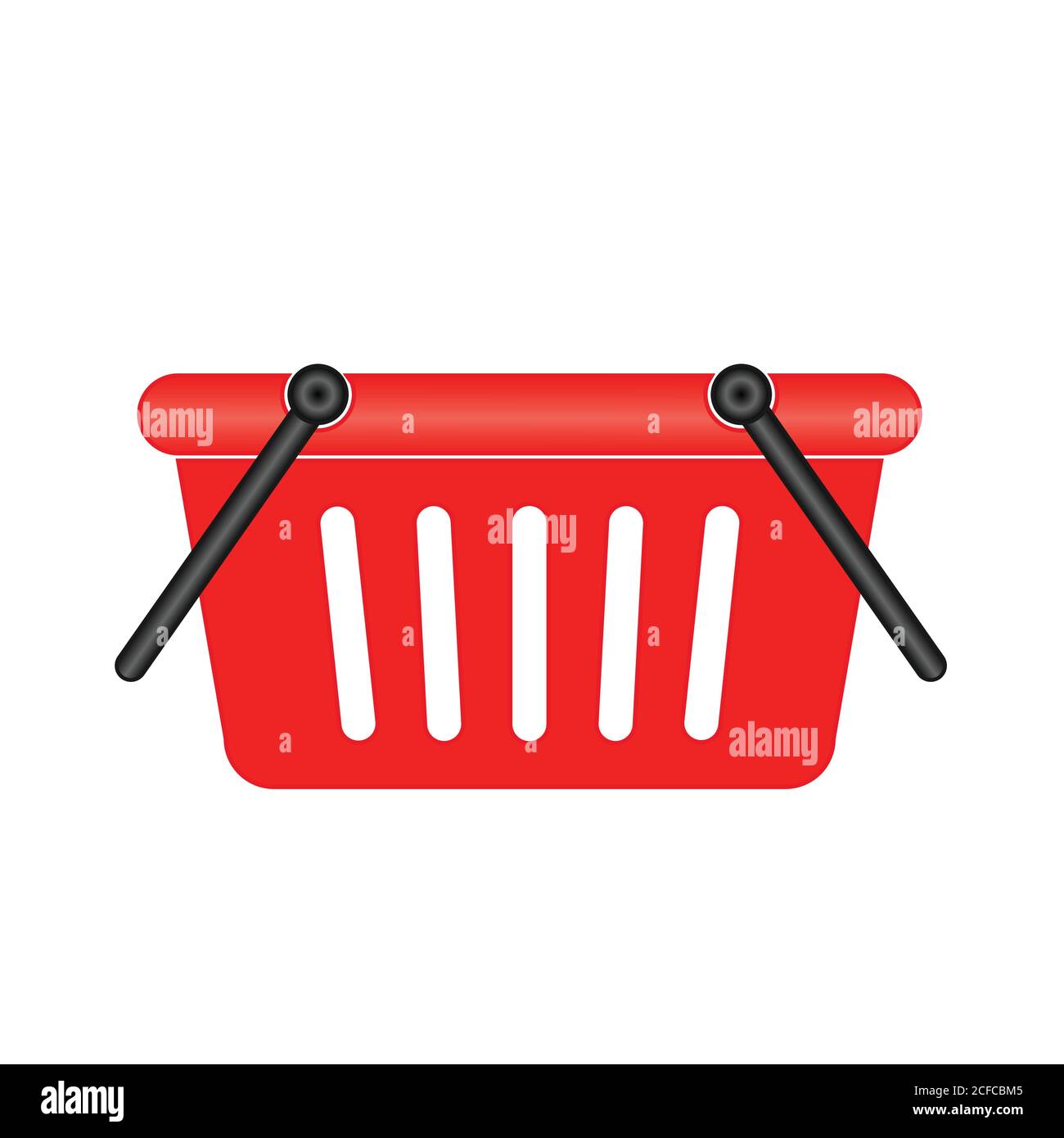 Shopping basket, 3d vector illustration Stock Vector