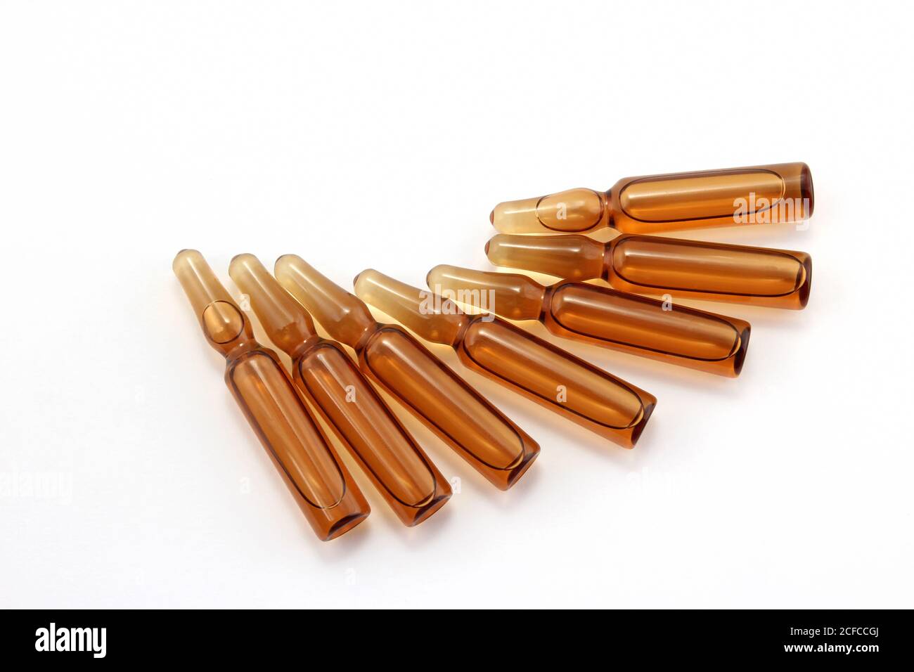seven medical glass ampoules for injection drug Stock Photo Alamy