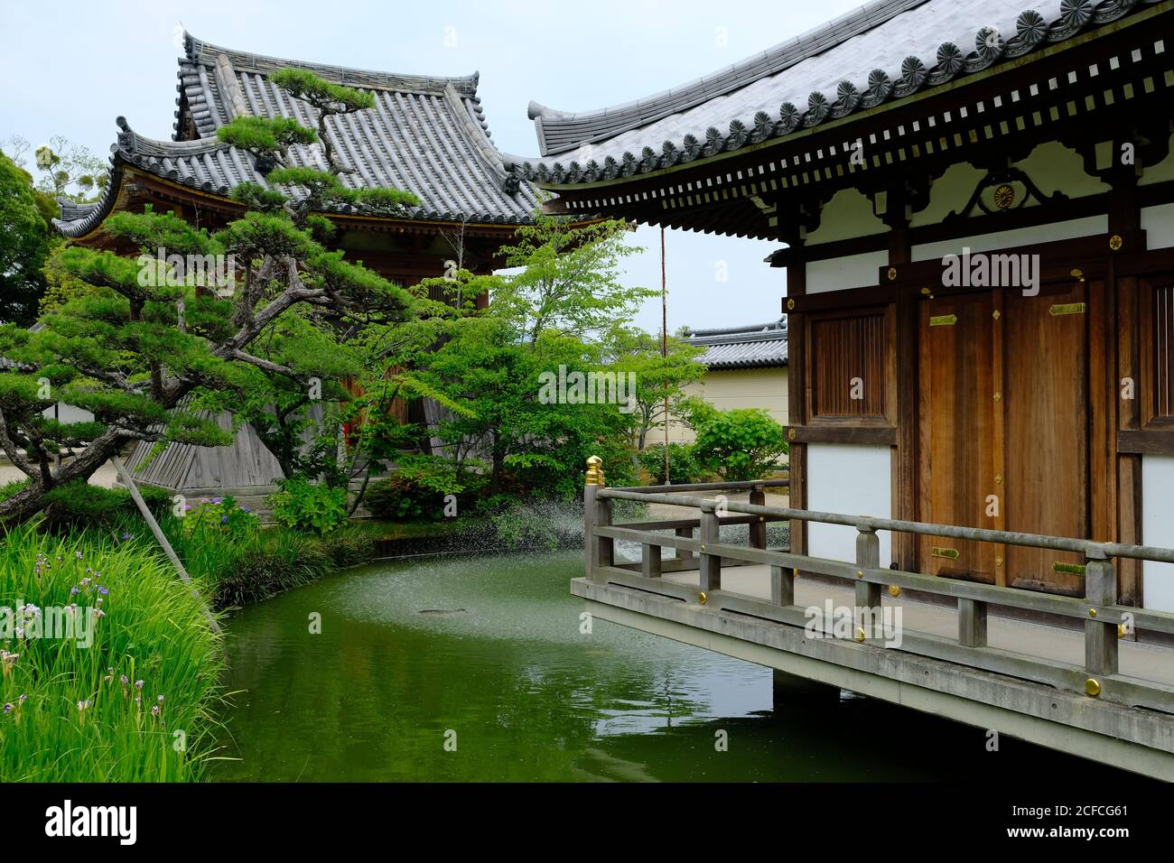 Nara Japan - Nara Park landscaped park with ancient temples Stock Photo