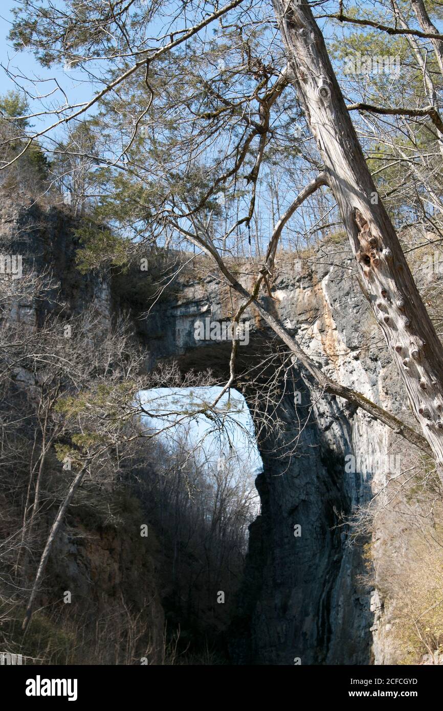 Natural Bridge Natural Bridge in Rockbridge County, Virginia, USA National Register of Historic Places Stock Photo