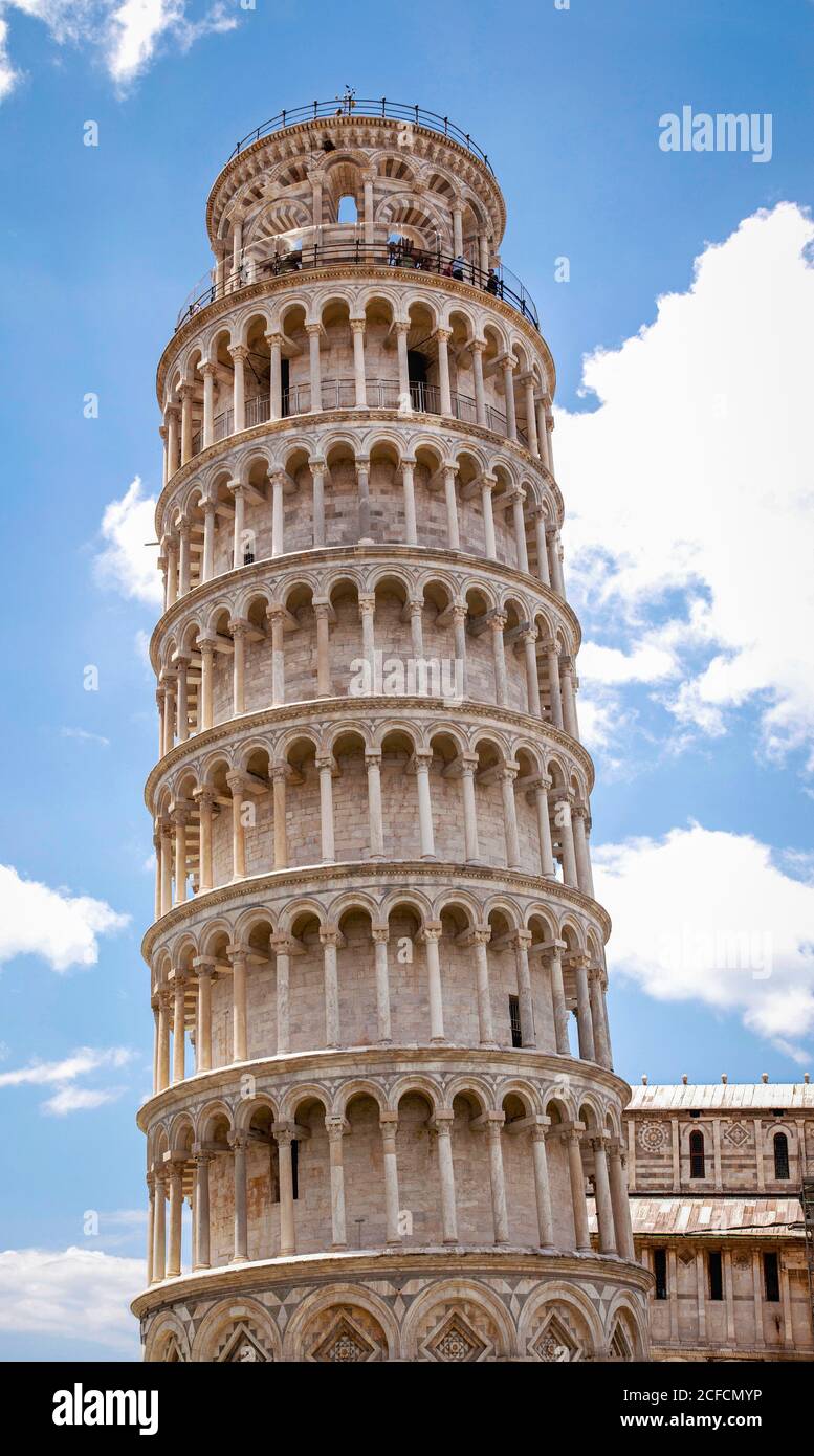 Leaning Tower of Pisa, Tower, Pisa, Tuscany, Italy Stock Photo