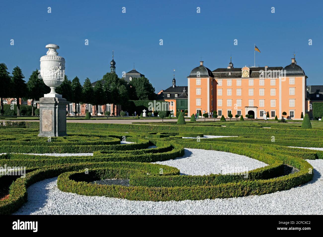 Palace garden, palace park, sculpture, Schwetzingen, Baden-Württemberg, Germany Stock Photo