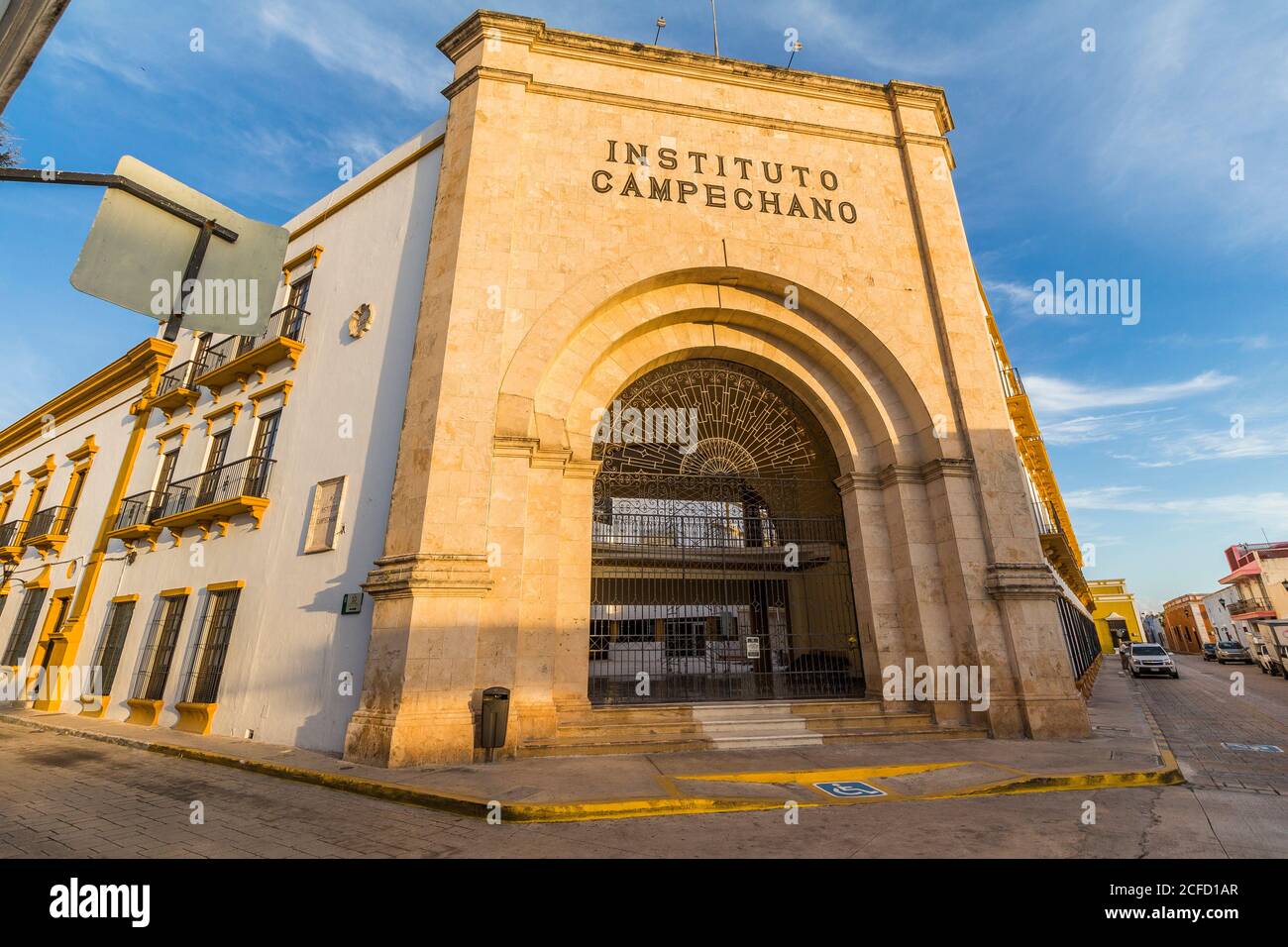 Intituto Campeche - educational institution, Campeche, Yucatan Peninsula, Mexico Stock Photo