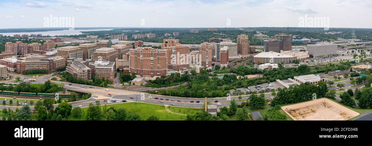 The skyline of Alexandria, Virginia, USA and surrounding areas as seen from  the top of the George Washington Masonic Temple Stock Photo - Alamy