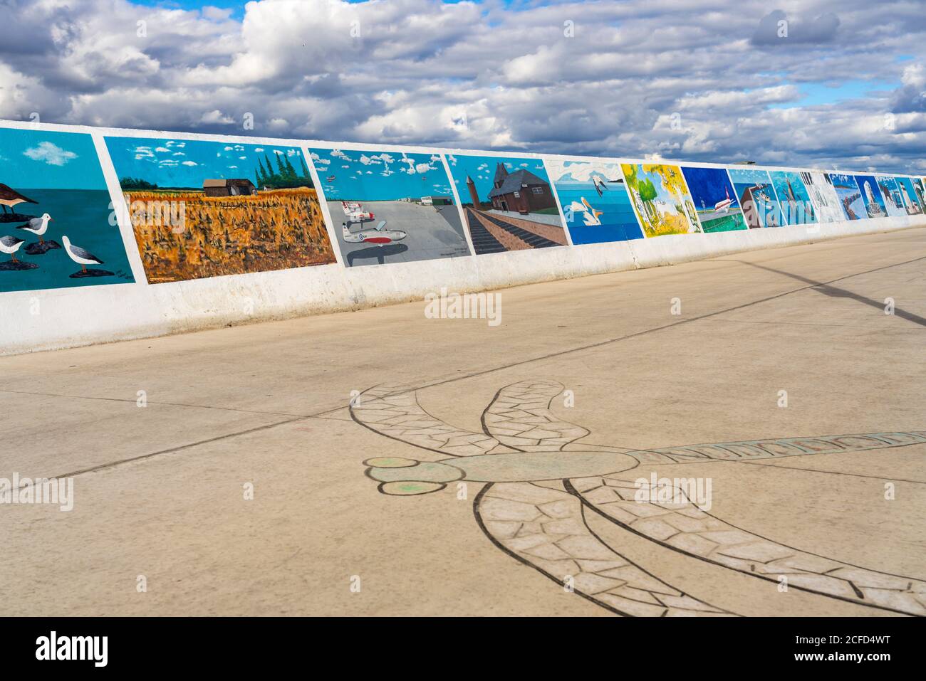 The Seawall Gallery on the pier in Gimli, Manitoba, Canada Stock Photo Alamy