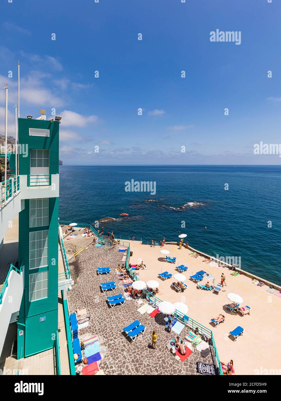 Barreirinha bathing establishment, sea swimming pool, Funchal, Madeira, Portugal Stock Photo