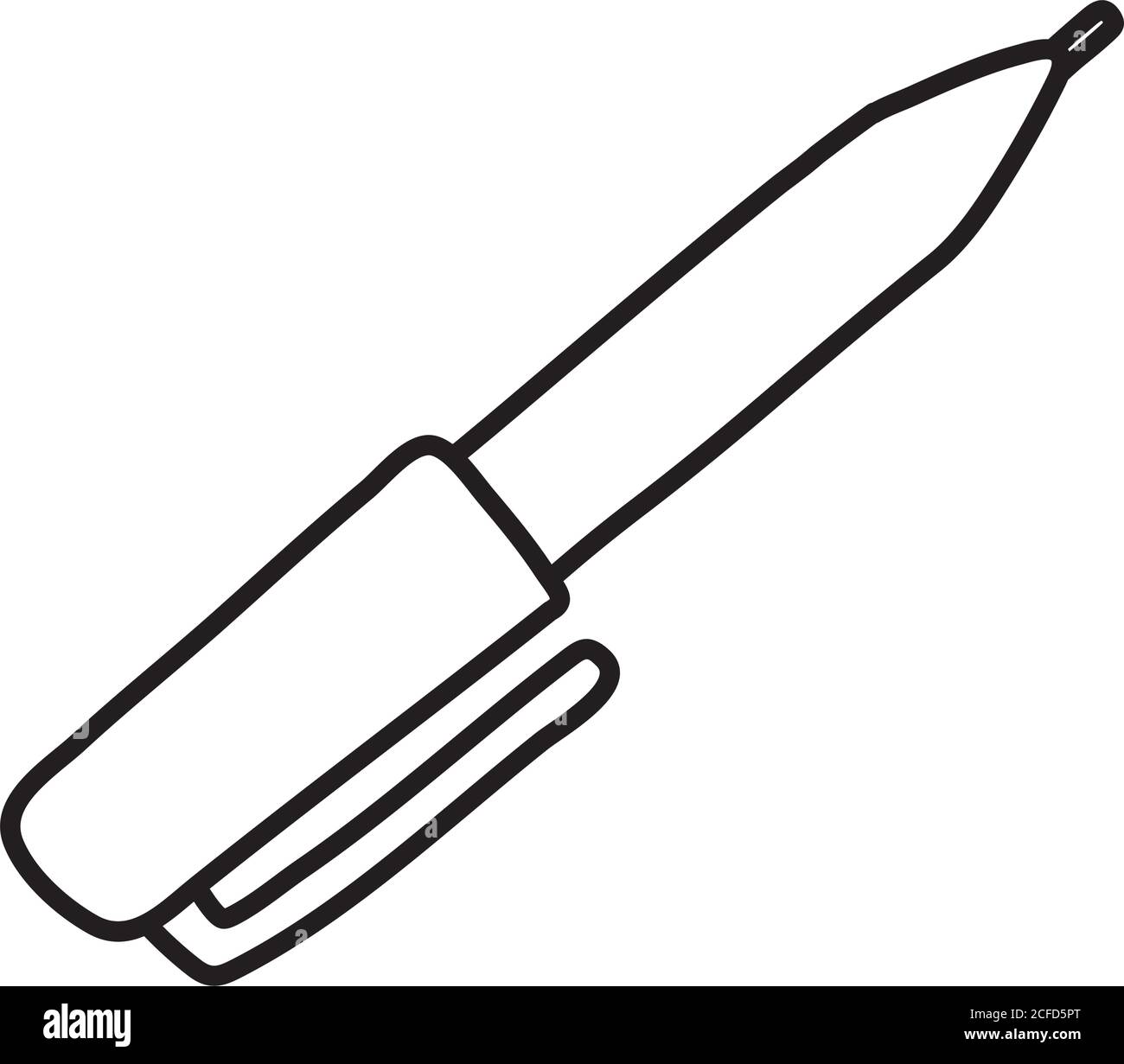 pen writing line style icon vector illustration design Stock Vector ...