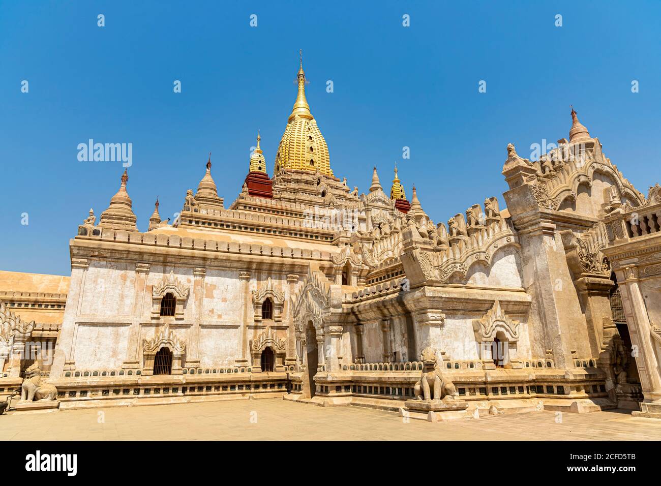 Courtyard of the Ananda Temple, Bagan, Myanmar Stock Photo