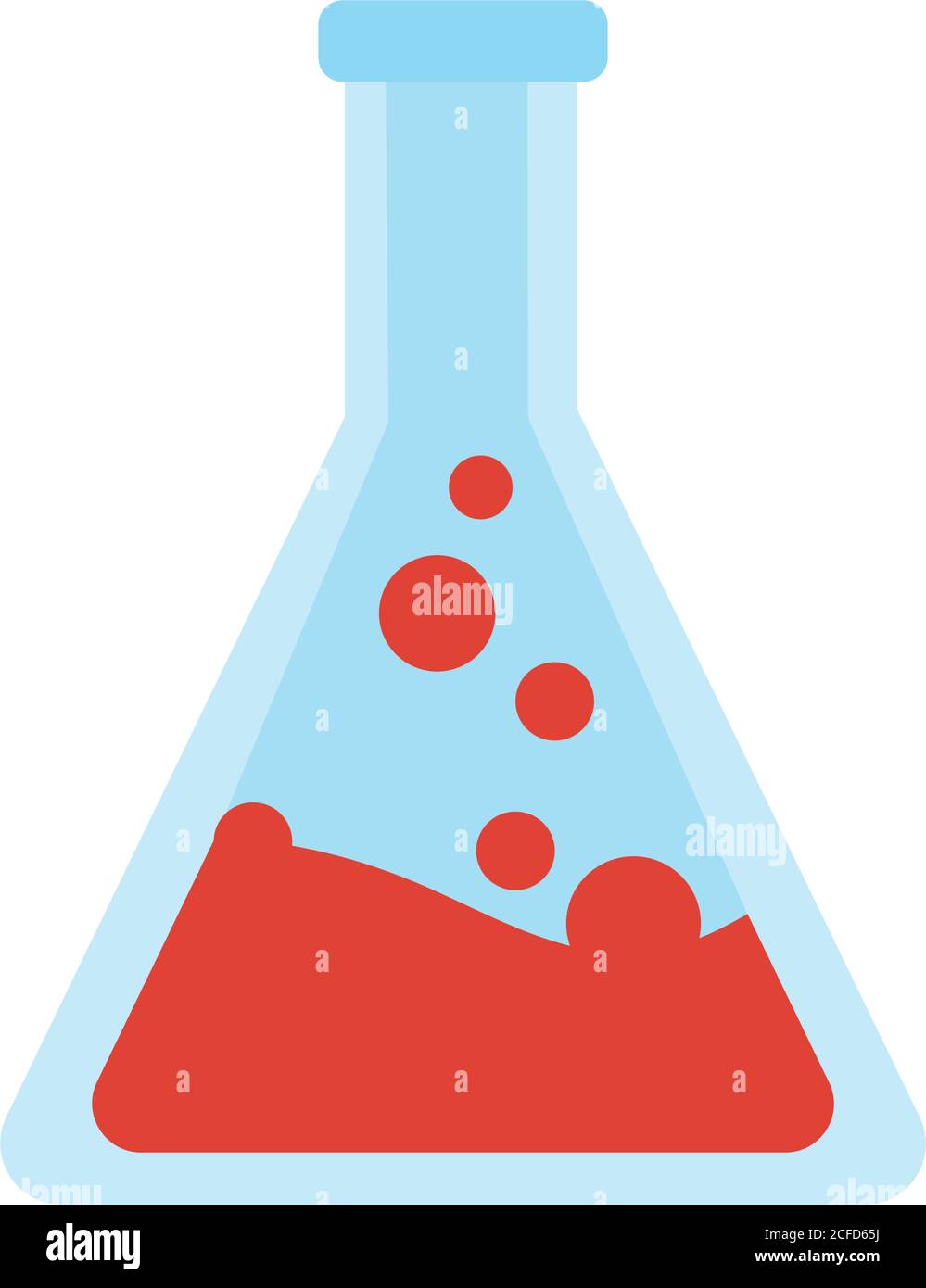 medical tube test flask laboratory flat icon vector illustration design ...