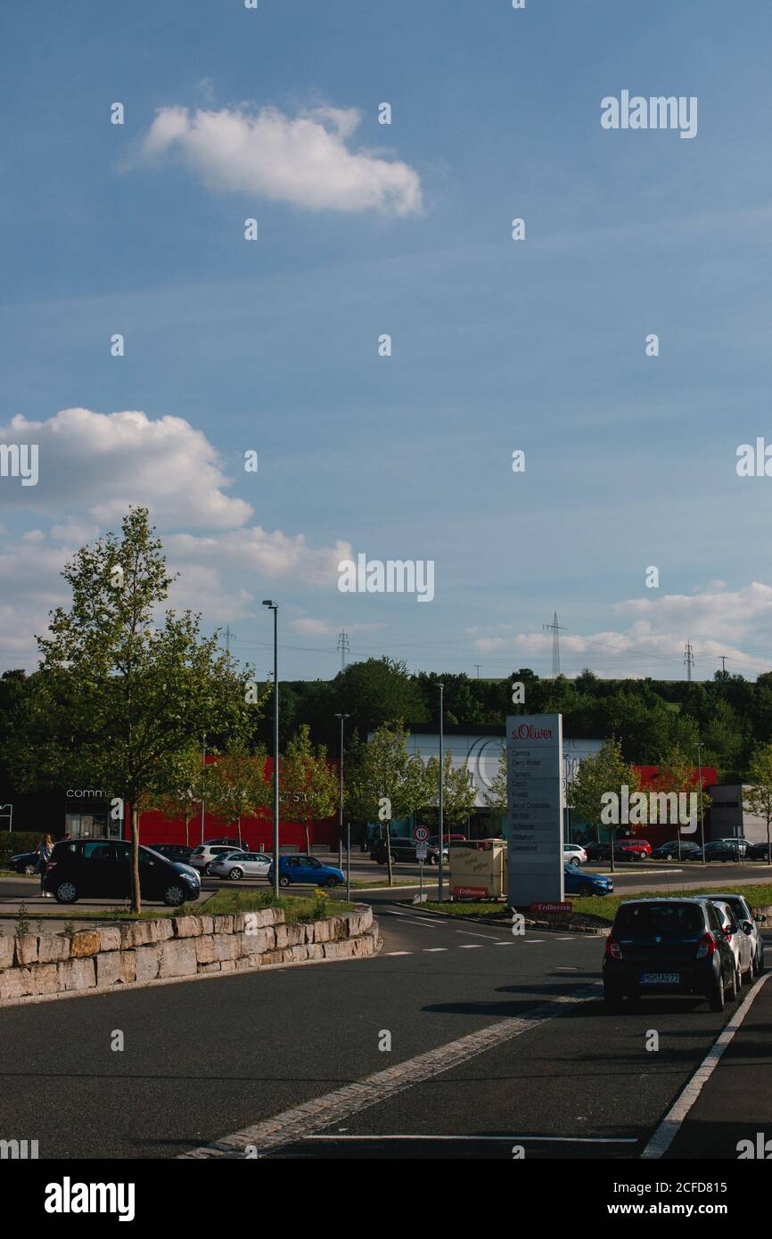 Outlet center in Rottendorf near Würzburg during the times of Corona  Schiesser and Kneipp Stock Photo - Alamy