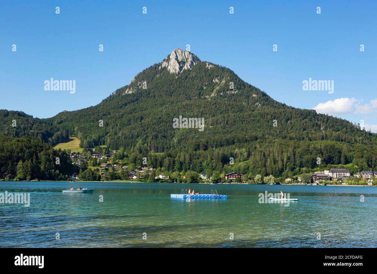 Fuschl am See with Frauenkopf, Fuschlsee, Salzkammergut, Country Salzburg, Austria Stock Photo