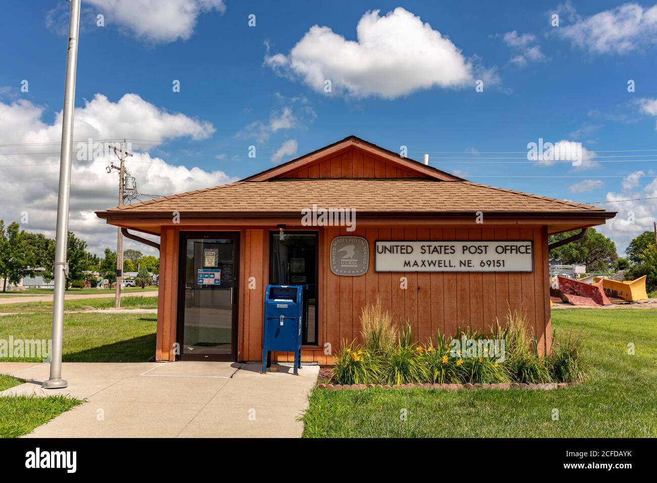 Post Office, Maxwell, Nebraska, USA Stock Photo Alamy