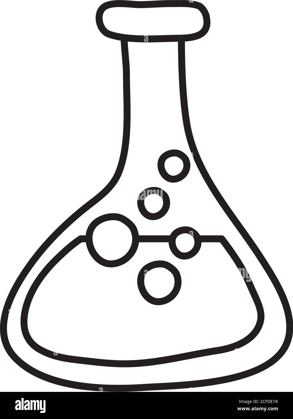 tube flask test laboratory line style icon vector illustration design ...