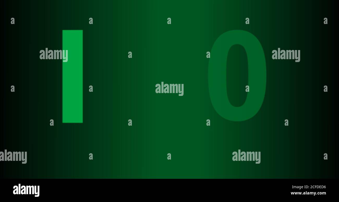 Green Neon Digital binary background. Seamless   background for network, big data, data center, server, internet, digital event. 3D render 3D illustra Stock Photo