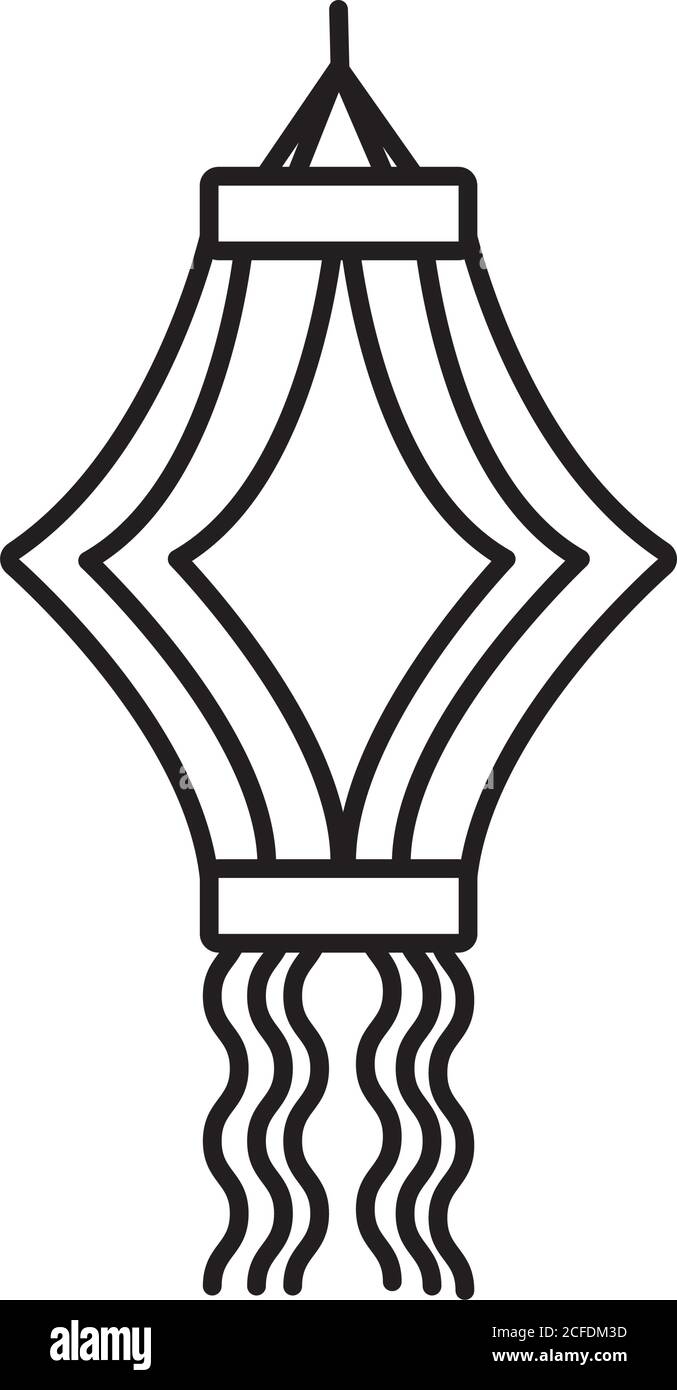 diwali paper lamp hanging line style icon vector illustration design Stock  Vector Image \u0026 Art - Alamy, image size:677x1390
