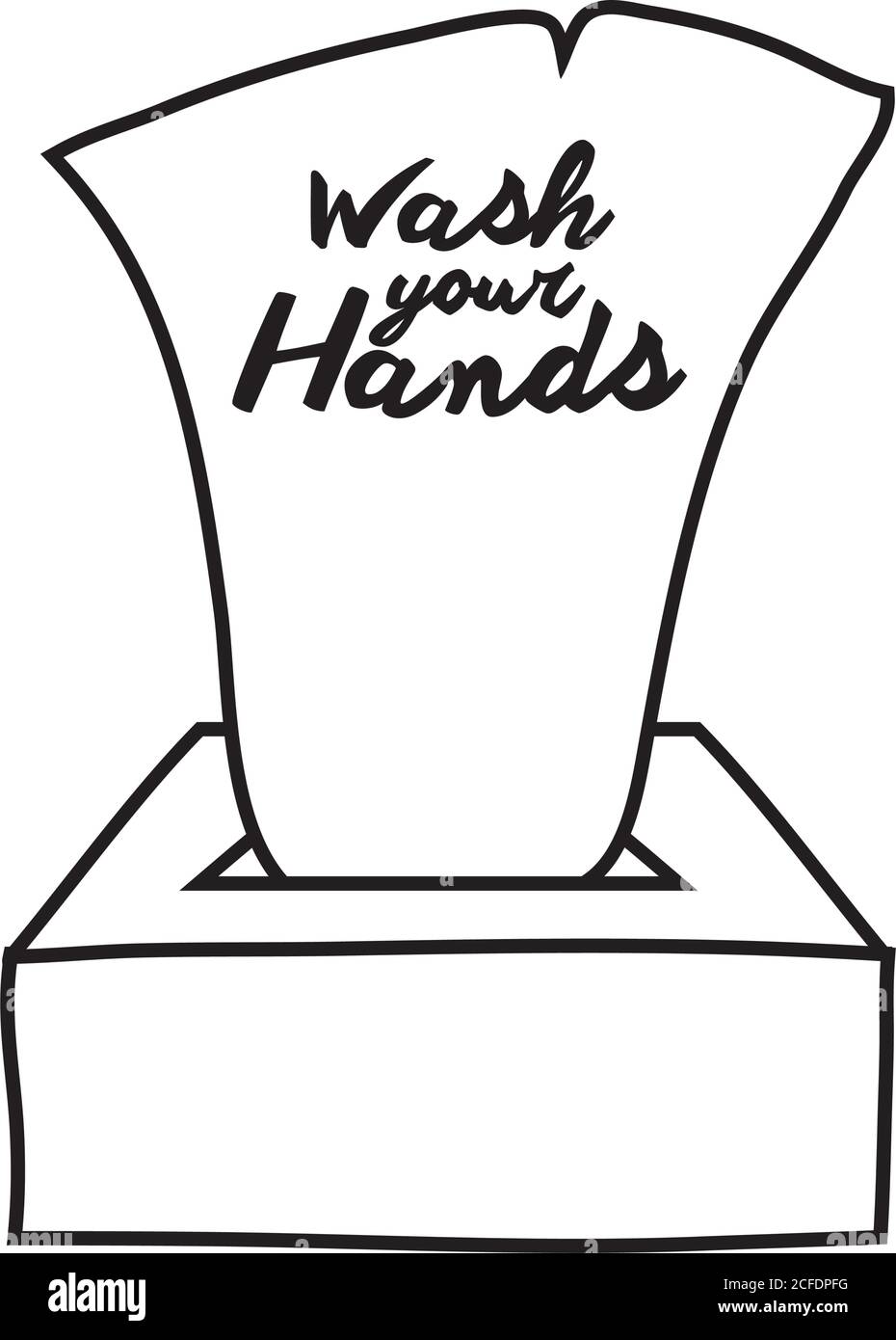 wash your hands campaign lettering with vector illustration design Stock Vector
