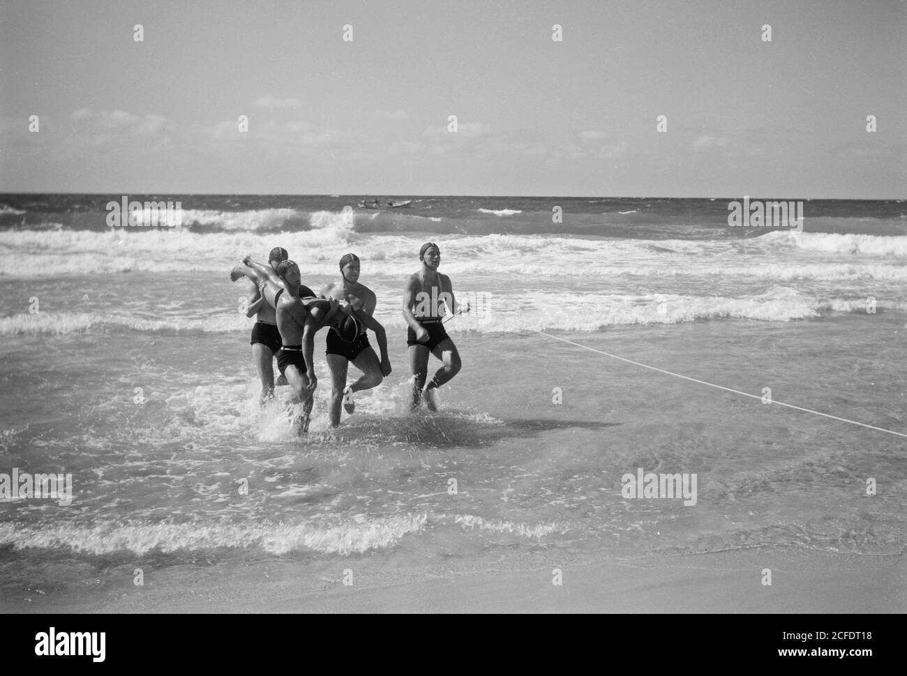 Australian Comforts Fund carnival on Gaza Beach (in Gaza Strip) ca. 1940 - 1946 Stock Photo