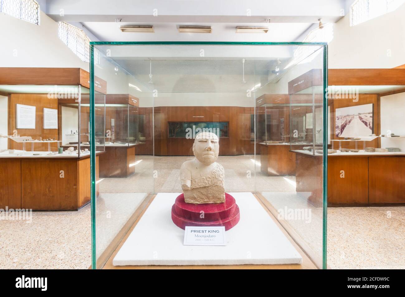 Main Gallery of Indus valley civilization, Replica of 'Priest King' , National Museum of Pakistan, Karachi, Sindh, Pakistan, South Asia, Asia Stock Photo