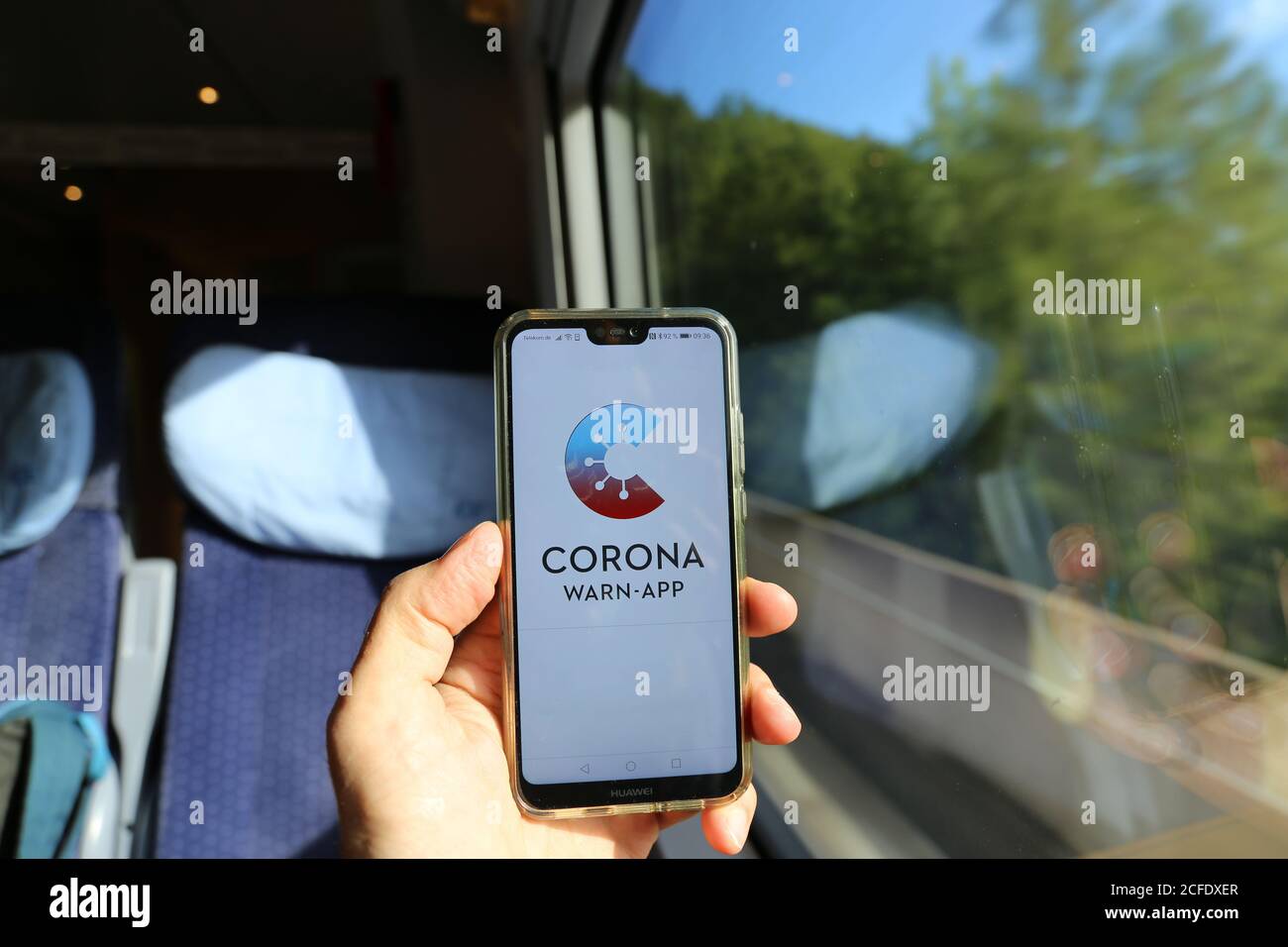 Corona Warning App of the Federal Government (Germany) Stock Photo