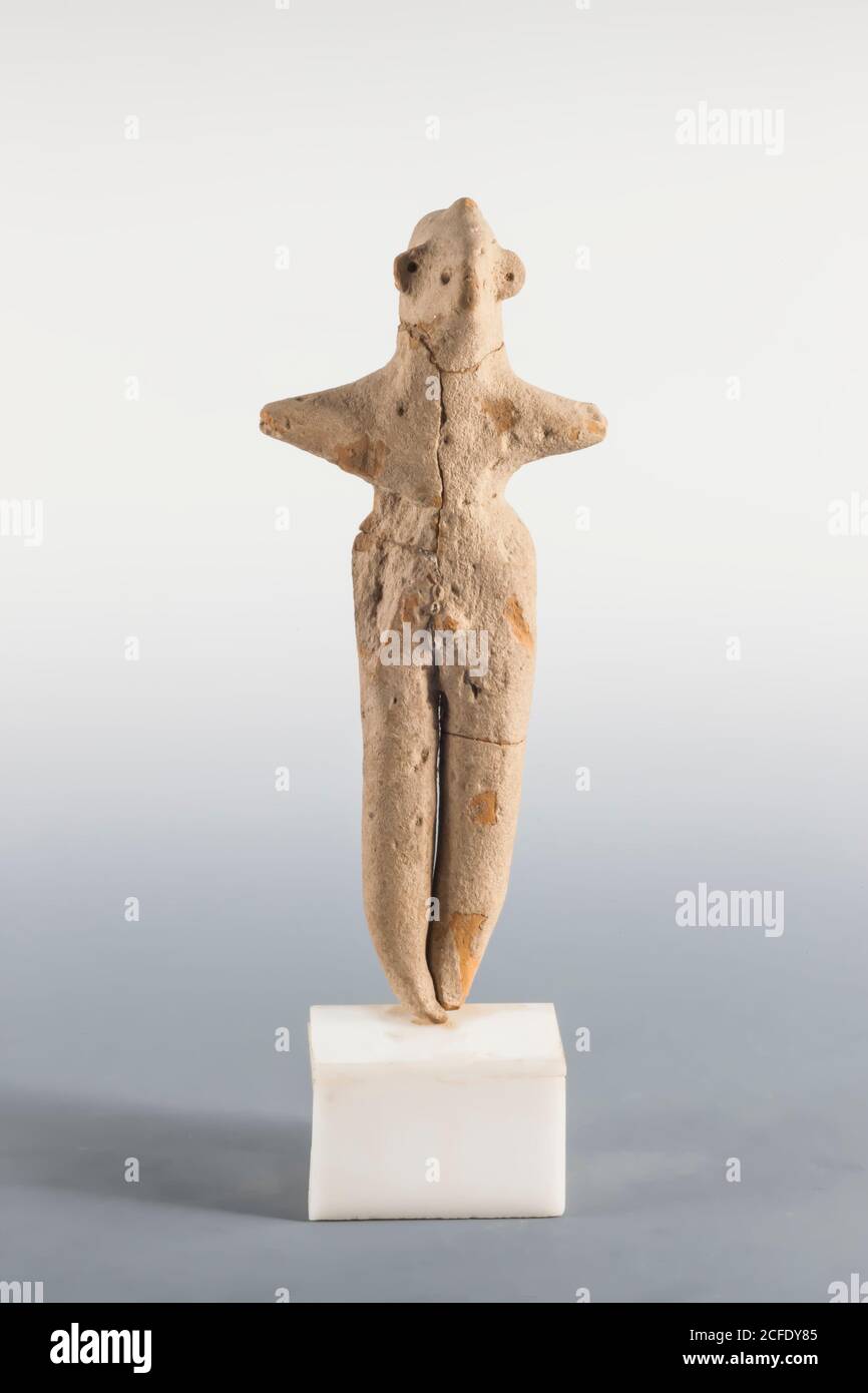 Terracotta male figurine, from Zarif Karuna, Gallery of Harappan civilization area, National Museum of Pakistan, Karachi, Pakistan, South Asia, Asia Stock Photo