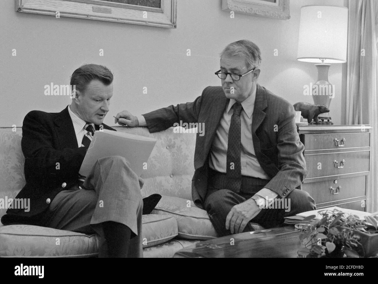 Zbigniew Brzezinski and Cyrus Vance ca. 06/10/1977 Stock Photo Alamy