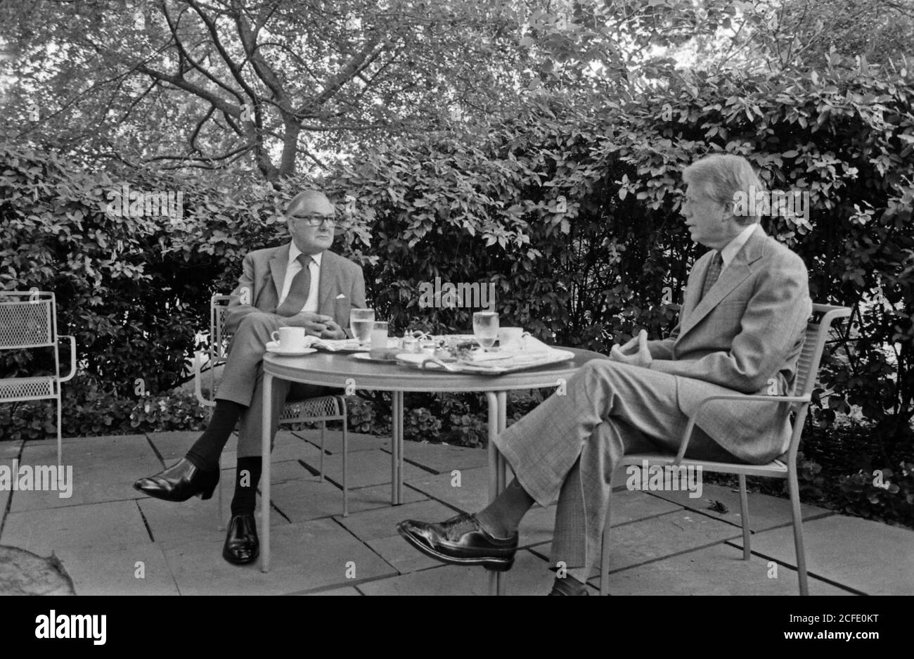 Jimmy Carter with James Callaghan Prime Minister of Great Britain. ca.  26 June 1978 Stock Photo