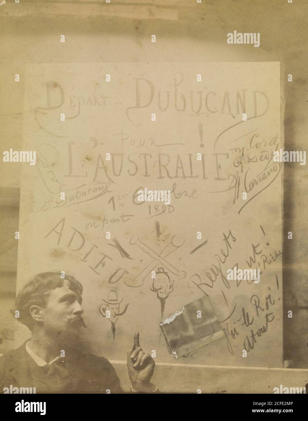 Depart Dubucand Pour L'Australie 1 er Octobre 1890 . Stock Photo