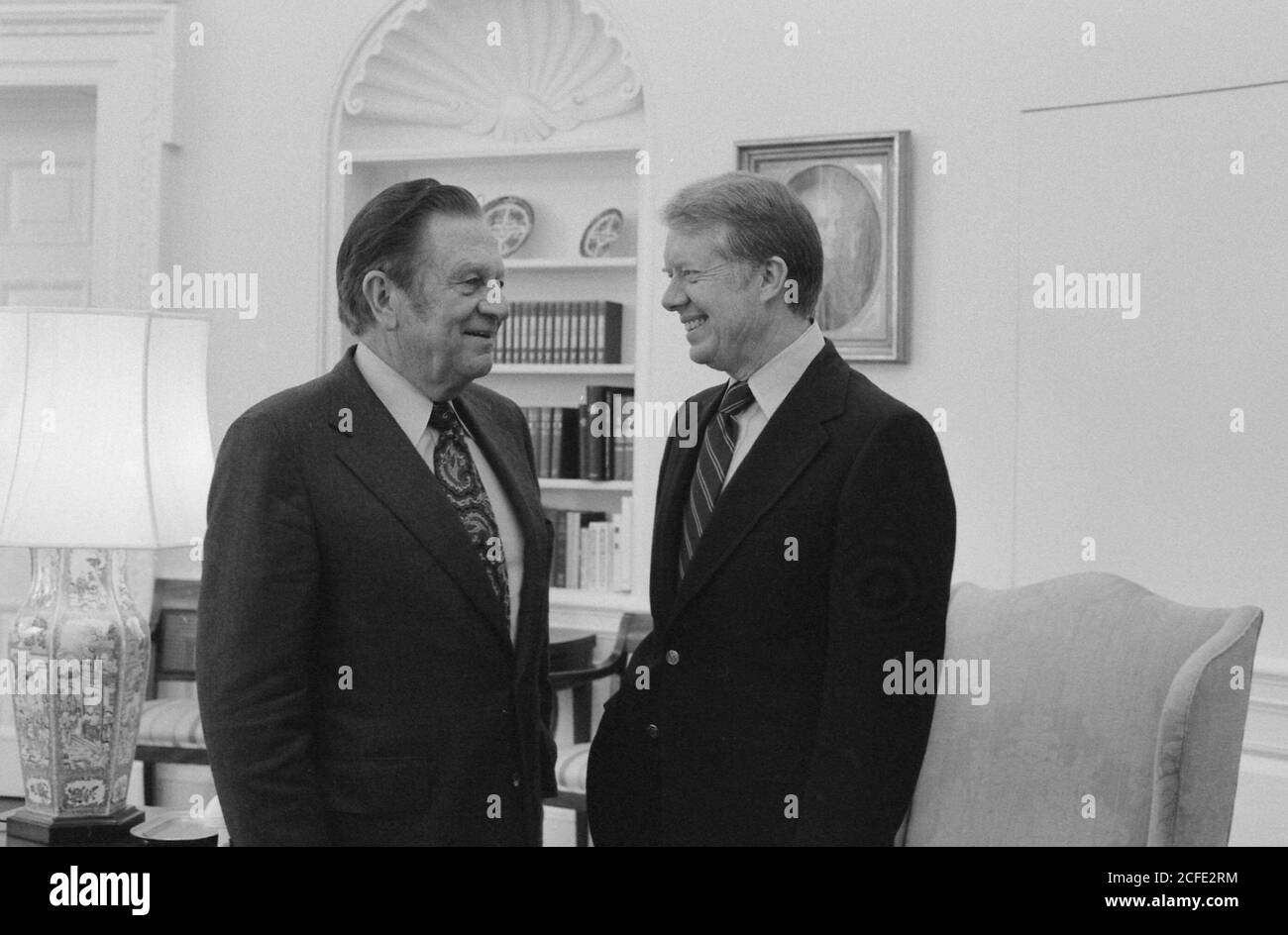 Jimmy Carter with Senator Howard Cannon ca.  8 February 1978 Stock Photo