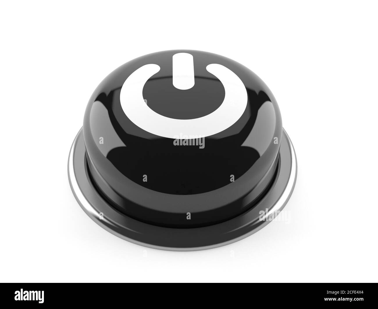 Power button isolated on white background Stock Photo - Alamy