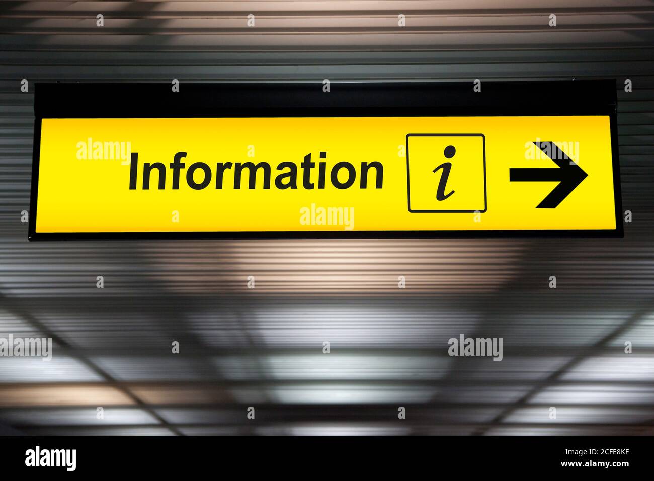 Help desk ,Information sign hanging from the ceiling at airport for