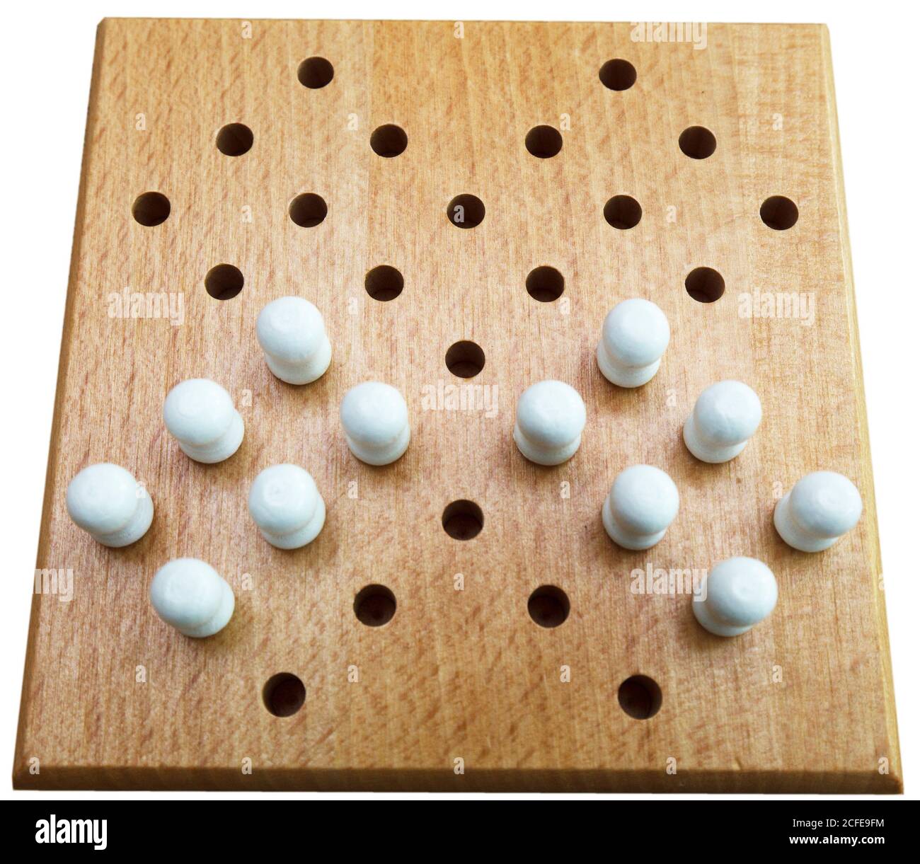 Solitaire game board with figures Stock Photo