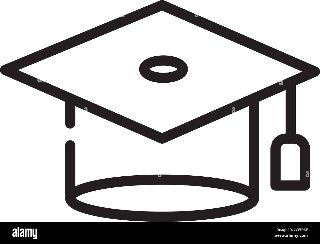 graduation hat line style icon vector illustration design Stock Vector ...