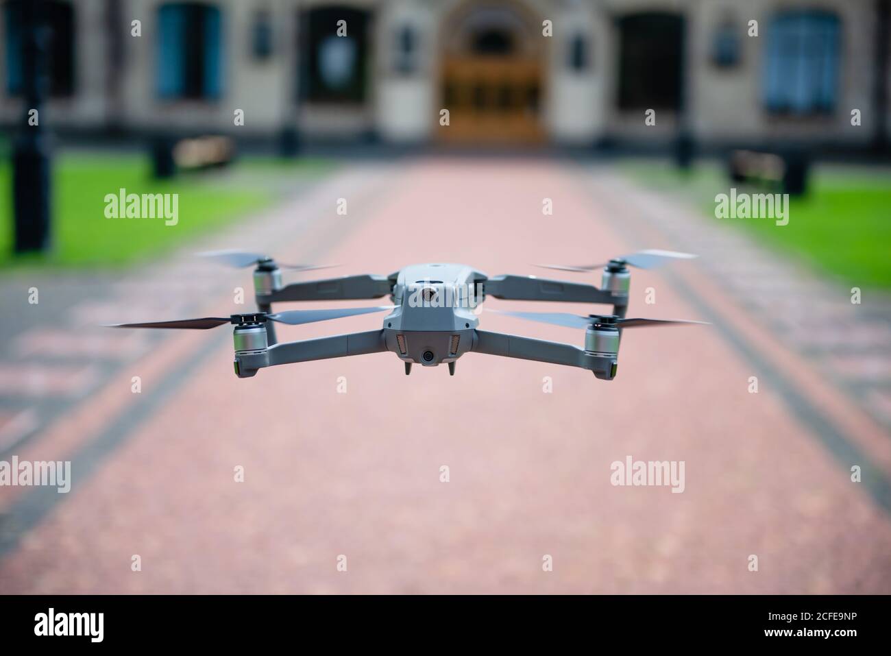 Kyiv / Ukraine 06.21.2020 Mavic 2 compact quadcopter drone fly