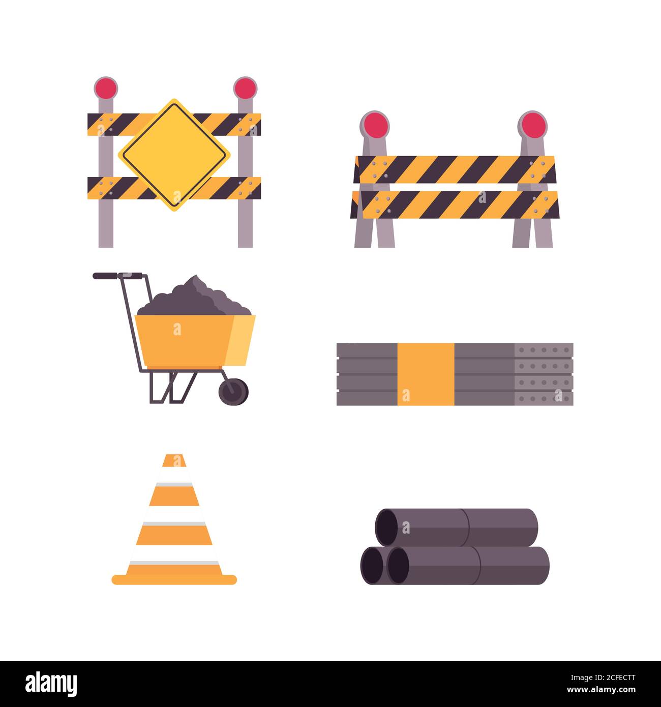 bundle of construction set tools icons vector illustration design Stock ...