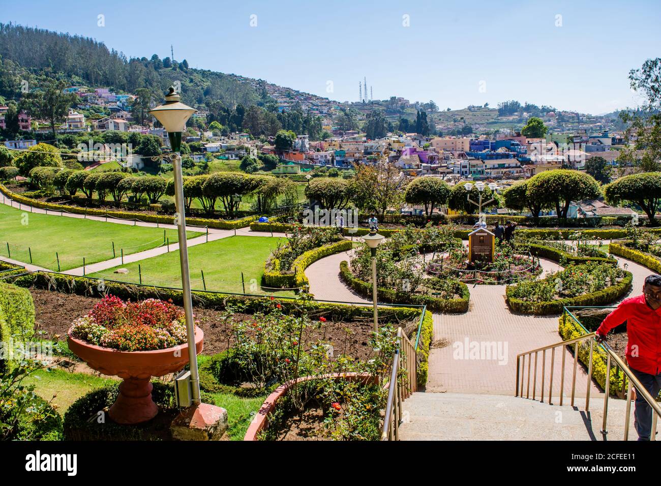 Beautiful view of botanical garden and rose garden of Ooty Tamil Nadu
